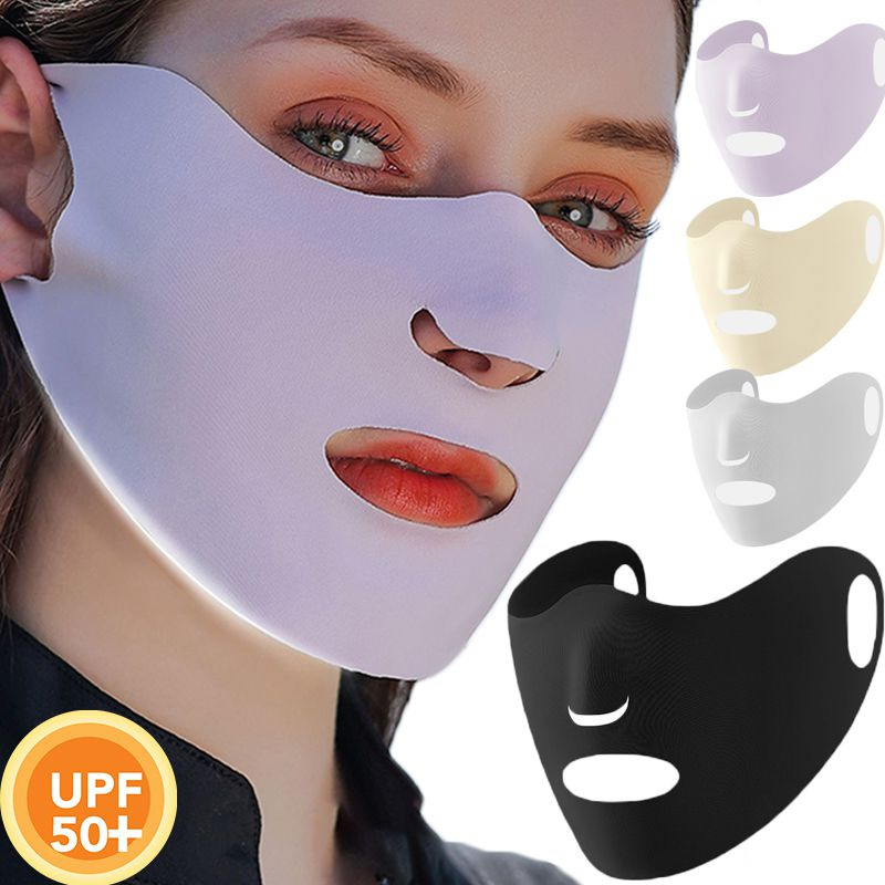 Ice Silk Sunscreen Mask Female - Sports Mask Breathable 评论和价格