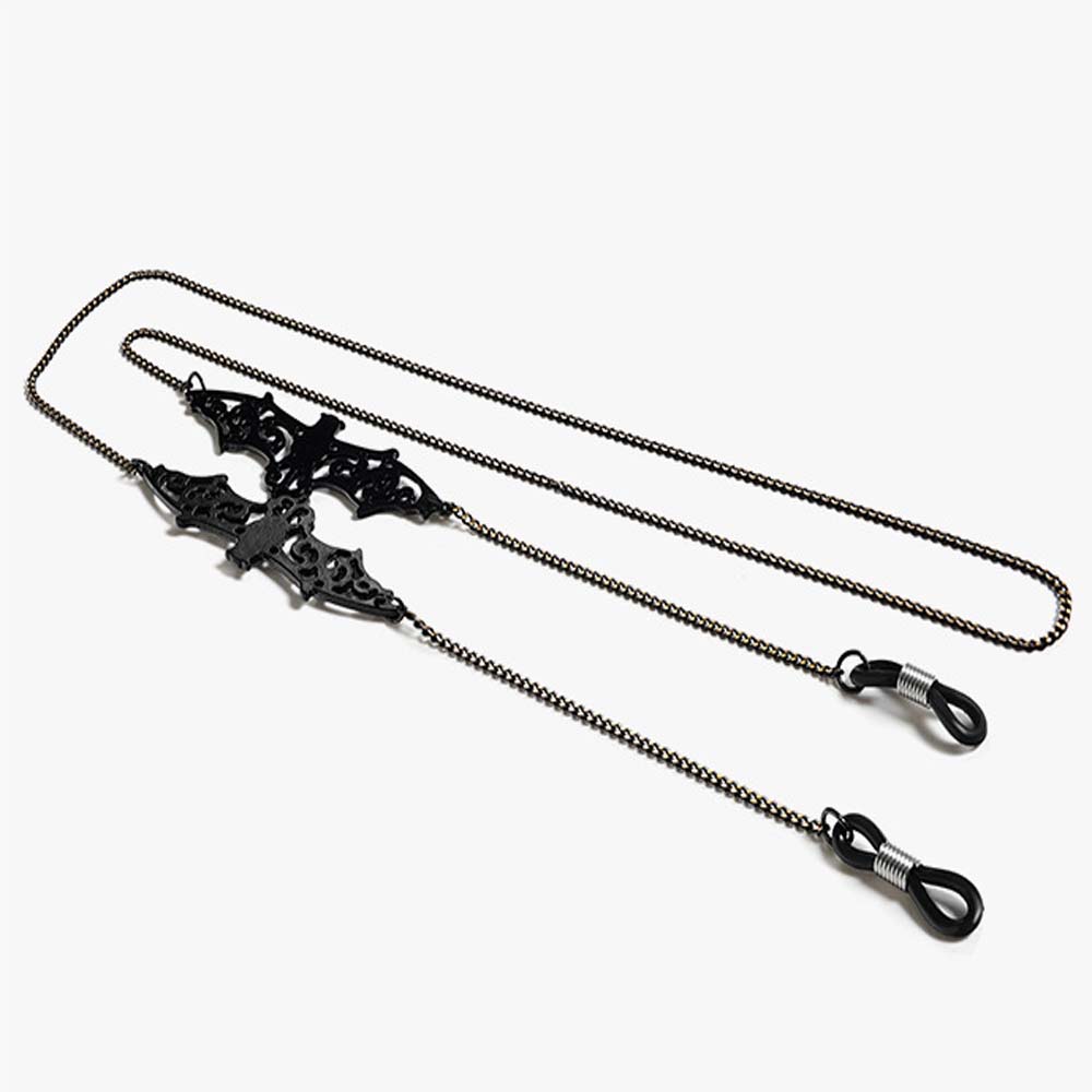 Non-slip Trendy Hollow Black B - Mask Chain Holder 评论和价格